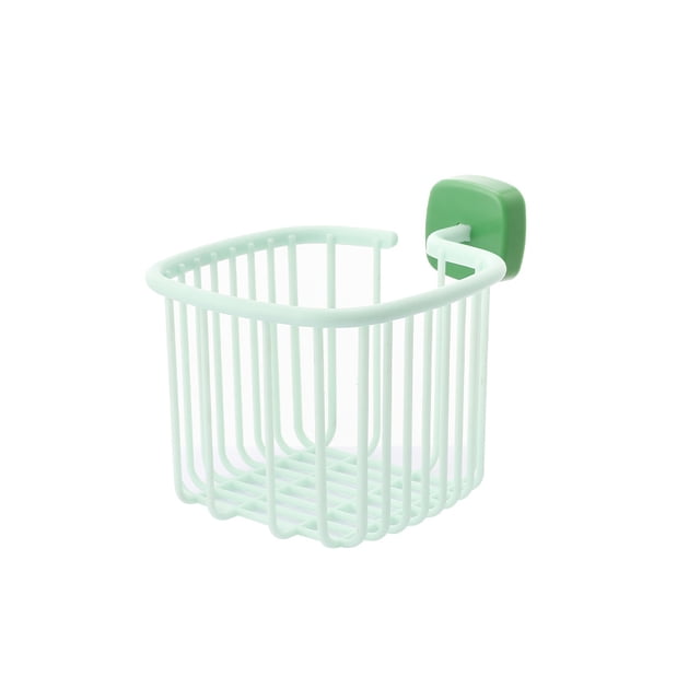 Estante de papel sin perforaciones Yuarrent Cesta de almacenamiento de plástico hueca Verde