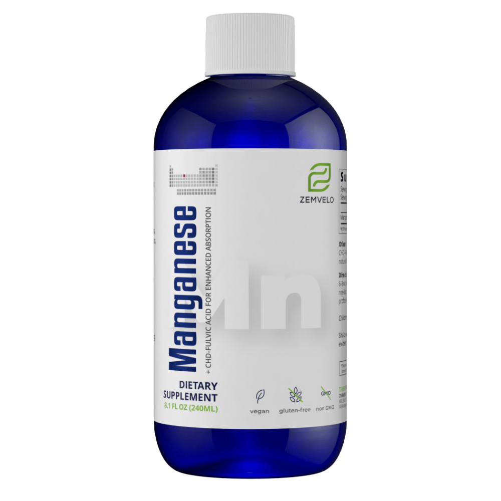 Liquid Ionic Manganese Supplement Vital for Brain Function & Joint