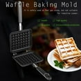 thumbnail image 2 of HHGBAD Non-Stick Lattice Cake Maker, Easy to Clean Waffle Iron, Heat-Resistant Long Handle, Ideal for Home Baking, Perfect for Pancakes and Waffles on Gas Stoves, 2 of 7