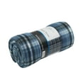 thumbnail image 4 of (4 pack) Mainstays Cozy Blue Plaid Fleece Throw Blanket, 50"x 60", All Ages, 4 of 7
