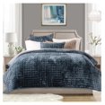 thumbnail image 2 of JuRlvC Luxury Velvet Quilt Queen Size, Ultra Soft Velvet Bedding Sets, Lightweight Quilted Velvet Comforter Set, Channel Stitch Oversized Bedspread Coverlet with 2 Pillow Shams, Stormy Blue, 2 of 6
