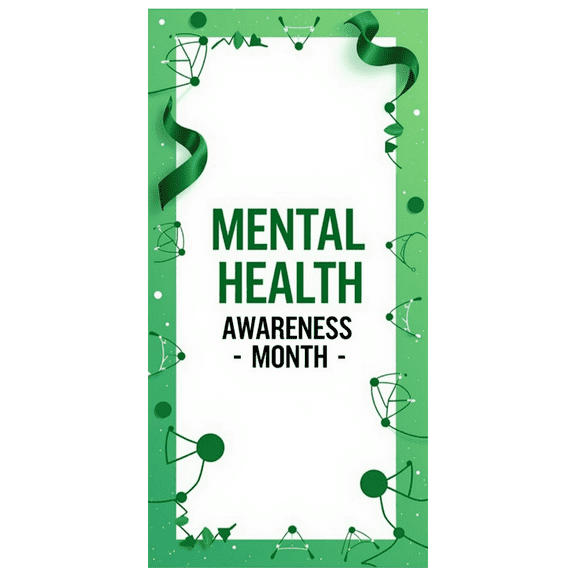 LUUFILx Mental Health Awareness Month Banner Backdrop Decoration Event Supplies Educational Display Party Props Celebration Background