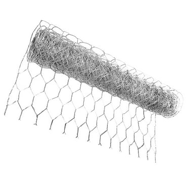 WHAMVOX Galvanized Iron Wire Mesh Net for DIY Crafts with Silver Color and Hexagonal Design 50x100ft
