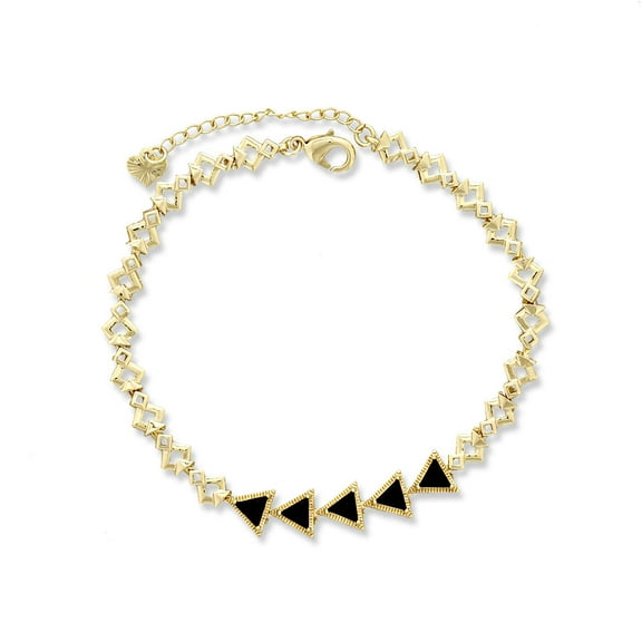 Kaash Customs CZ Stone Triangle Shaped Anklet Bracelet Gold Anklet Summer Anklet Feet Jewelry Sparkling Beach Anklet Best Gift For Her