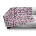 thumbnail image 3 of Spring Soft Flannel Fleece Blanket, Butterfly on Blooming Romantic Flowers Pale Pink Background Hand Drawn Illustration, Cozy Plush for Indoor and Outdoor Use, 50" x 70", Multicolor, by Ambesonne, 3 of 6