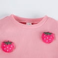 thumbnail image 5 of CUZIBR Summer Toddler Baby Girls 2 Piece Sets Sleeveless Ribbed Cute 3D Strawberry Crewneck Ruffles Tank Top Blouse Shorts Breathable Stylish Lightweight Outfits,Pink,18-24 Months, 5 of 7