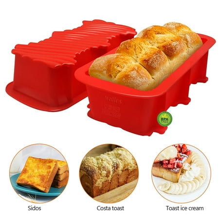 

MATHOWAL Silicone Loaf Pan DaKuan rectangular Silicone Mold Baking Tools Candy Toast Mould for Homemade Bread Making Soap Fudge