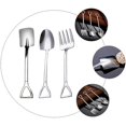 thumbnail image 2 of 1 Set of Water Mixing Spoon Soup Enjoy Spoon Cake Fork Metal Handle Fork Spoon, 2 of 4