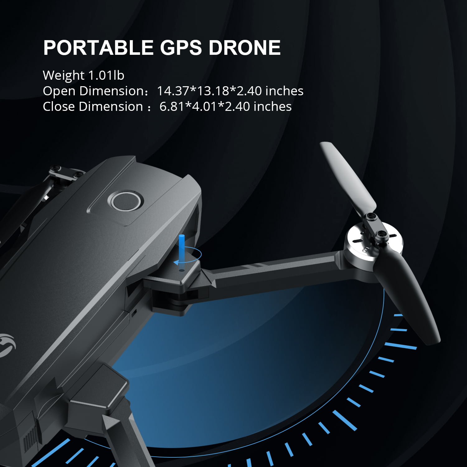 Holy Stone HS GPS Drone with 4K UHD Camera, Foldable Drone for