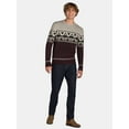 Men's & Big Men's Color Block Fair Aisle Crew Neck Sweater