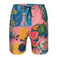 thumbnail image 3 of Fuzoiu Colorful Summer Fruit Table Print Men's Beach Shorts,Men's Swim Trunks,Quick Dry Board Shorts with Pockets,Men's Bathing Suits for Surfing, Running, and Casual Wear-XX-Large, 3 of 6