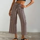thumbnail image 1 of WILLBEST Pantalones Palazzo de Verano para Mujer, Informales, de Pierna Ancha, Cintura Alta, Holgados, a Rayas, para Playa, para Viajes, con Estilo y Comodidad Diarios. Extra Grande, 1 of 4