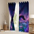 thumbnail image 3 of Homewish Magic Dragon Blackout Curtains Set of 2 (52x84 Each),Western Fantasy Window Curtains,Pink Lotus Curtains and Drapes For Boys Teens,Luxury Bedroom Decor, 3 of 6