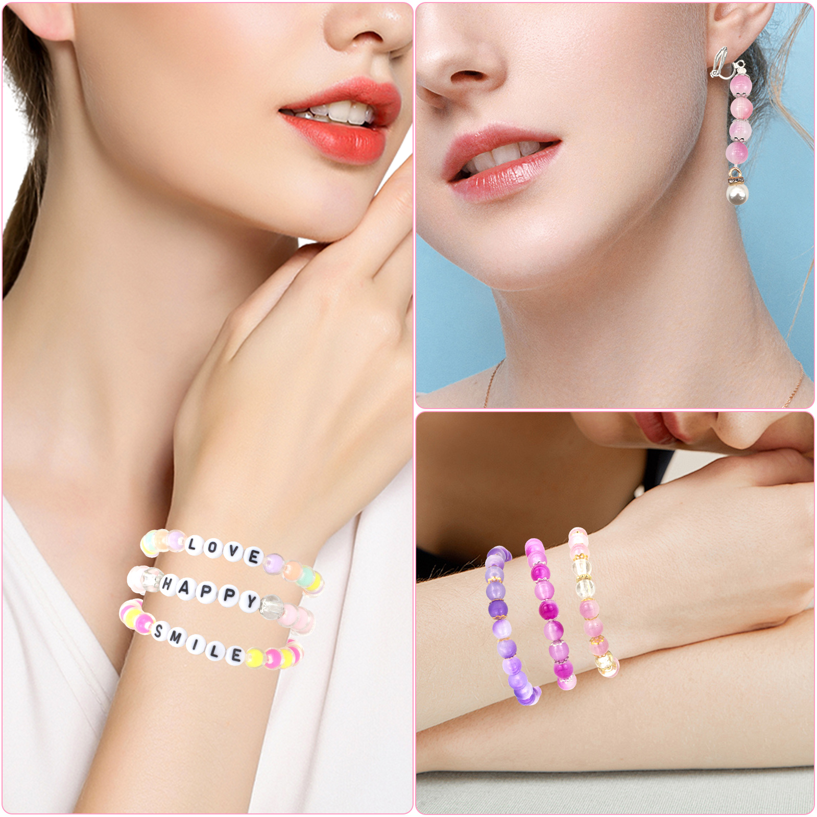 Meafeng 800+ Piece Acrylic Beads Jewelry Making Kit photo 6
