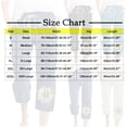 thumbnail image 3 of CYRBOKO Capri Pants for Women, Casual Drawstring Elastic Waist Comfy Capris with Pockets Blue Size M, 3 of 4