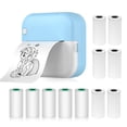 thumbnail image 1 of Riwcyla Thermal Printer Multifunction Portable Sticker Maker Instant Photo Inkless Printing Support BT Connection for Smartphone with 6 Paper Rolls 57mm + 5 Self,Adhesive Paper Rolls Compatible wit, 1 of 6