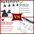thumbnail image 4 of Cadena de luces Light Hooks Lewufe para exteriores, paquete de 50, color negro, 4 of 7