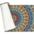 thumbnail image 3 of Boho Placemats Set of 4 Colorful Bohemian Indian Mandala Ethnic Style Linen Washable Place Mats Rectangle Cloth Table Mat for Party Kitchen Dining Decoration Indoor Outdoor, 12x18 inch, 3 of 6