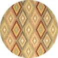 thumbnail image 1 of Ahgly Company Indoor Round Southwestern Brown Country Area Rugs, 3' Round, 1 of 4