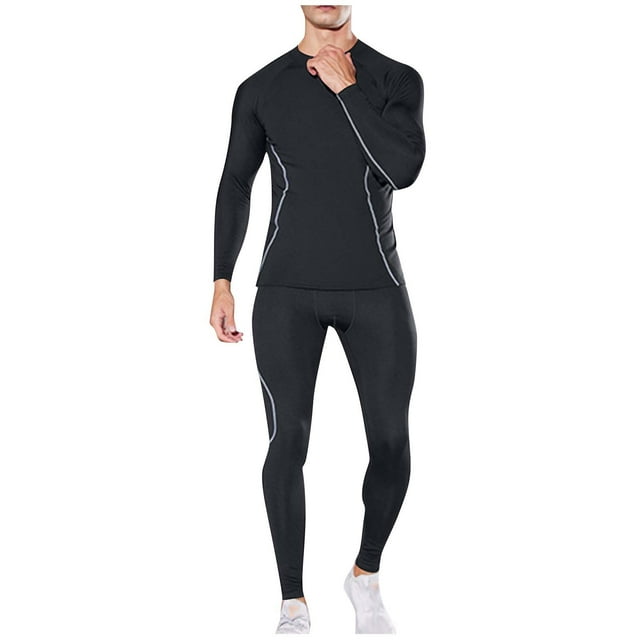 Homme Couleur Unie Mode Décontractée Base Élastique Extérieur Course pour Entraînement Physique Col Montant Ensembles