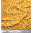 thumbnail image 1 of Soimoi Cotton Duck Fabric Leaves & Paisley Block Printed Craft Fabric by The Yard 42 Inch Wide, 1 of 3