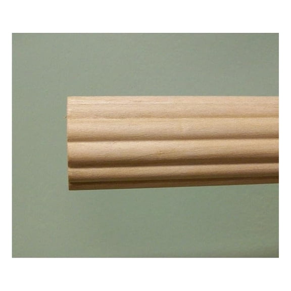 Kirsh Fluted Wood 6' Pole 1 3/8 Inch Diameter Color: Unfinished