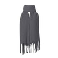thumbnail image 1 of DPTALR Femmes Automne Pashmina Châle Wrap Cape Uni à Franges Tricot Cardigan Foulard, 1 of 2
