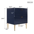 thumbnail image 2 of Boyel Living 2 Drawer Nightstand Free standing Storage Cabinet Sofa Side Storage Table Bedroom Accent Side Table, Blue, 2 of 11