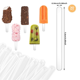 thumbnail image 4 of 30 palitos de helado de 4,5 pulgadas, palitos de helado acrílicos reutilizables, palitos de helado de plástico (transparentes), 4 of 6