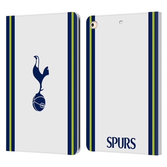 Head Case Designs Officially Licensed Tottenham Hotspur F.C. 2022/23 Badge Kit Home Leather Book Wallet Case Cover Compatible with Apple iPad 9.7 2017 / iPad 9.7 2018