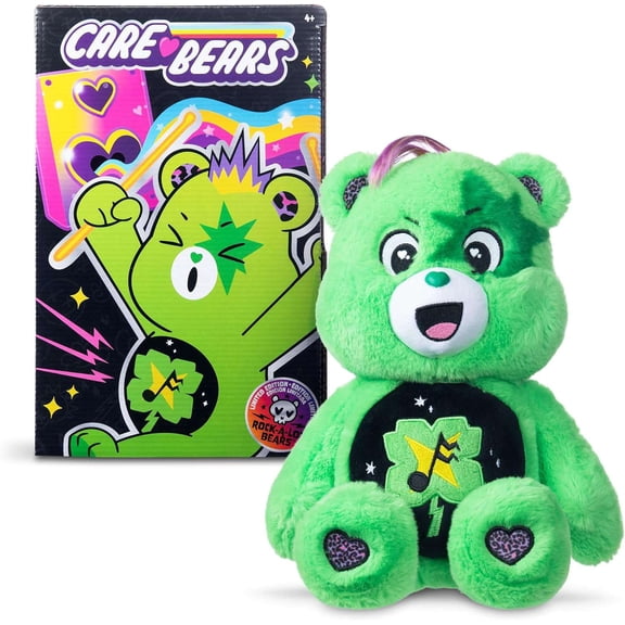 23038 Care Bears Rock Theme Medium Size Plush Good Luck Bear