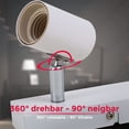 thumbnail image 4 of Ceiling/Wall Lamp, Retro Design Bar Spot, 2 Adjustable & Swiveling Spotlights, White Vintage Ceiling Light, E27 Sockets, 60 Watt Max, Bulbs Not Included, 4 of 5