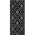 thumbnail image 2 of SAFAVIEH Cambridge Julian Geometric Wool Runner Rug, Black/Ivory, 2'6" x 6', 2 of 4