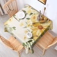 thumbnail image 2 of White Yellow Flower Sunflower Pattern Square Tablecloth,Waterproof Square Table Cover,Wipeable Spillproof Washable Table Cover for Home Kitchen Party Decor 52"x52"(132x132cm), 2 of 6