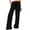 #257-Black, variant on Spring Summer Solid Color Women Casual Pants Cotton Linen Elastic Waist Straight Leg Breathable Lightweight Machine Washable No Fading Daily Wear Trousers Gift