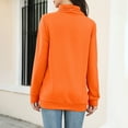 thumbnail image 3 of Vedolay Women's T Shirt Womens 2023 Casual Striped Sweatshirt Oversized Long Sleeve Pullover Tops,Orange XL, 3 of 4