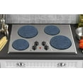 reston lloyd electric stove burner covers, set of 4, black granite
