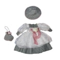 thumbnail image 3 of Vestido para muñeca de niña a escala 1/3, accesorio para decoración de muñecas, accesorios elegantes y suaves. Gris, 3 of 8