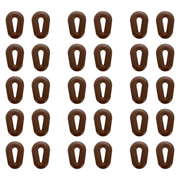 Uxcell 15 Pairs Glasses Ear Grip 14.4mm Anti Slip Eyeglass Ear Grips Hollow Type Brown