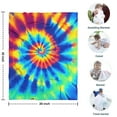 thumbnail image 4 of Colorful Rainbow Tie Dye Spiral Pattern Blanket,Comfortable Soft Flannel Throw Blanket,All Season,Warm Lightweight Blankets for Sofa Bed Couch Living Room Chair,30"x40", 4 of 4
