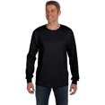 thumbnail image 2 of Hanes 5596 Adult Tagless Long Sleeve Tee With Pocket, Black - Large, 2 of 6