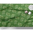 thumbnail image 2 of Soimoi Green polyester Crepe Fabric Berries Leaves Fabric Prints By Yard 52 Inch Wide, 2 of 3
