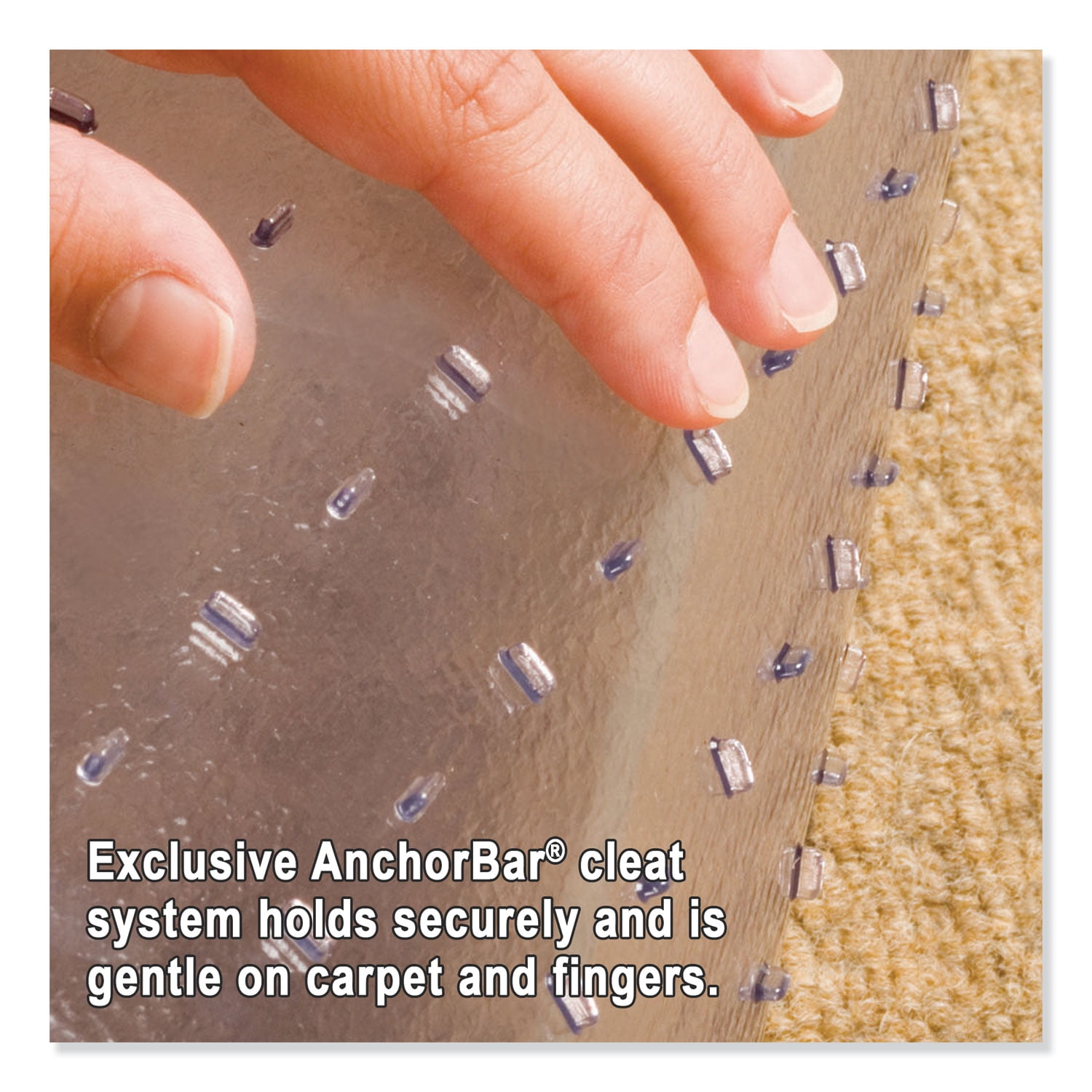 E.s. Robbins Natural Origins Chair Mat With Lip For Carpet, 36 X 48, Clear