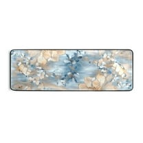 Blue and Beige Flower Runner Rug for Hallways Kitchen Non Slip 2'x 6' Washable Hall Carpet for Bedroom Entryway Laundry Room