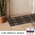 thumbnail image 3 of Brown and Red Checkered Pattern Washable Non Slip Indoor Door Mat, Decorative Entry Rug for Entrance, Bedroom, Kitchen, Bathroom, 16"x47", 3 of 6