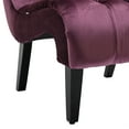thumbnail image 7 of Accent Chairs, Velvet Upholstered Single Sofa Chair with Button Tufted Backrest and Solid Legs, Modern Ergonomical Lounge Chair with Thicken Cushion for Living Room Office Bedroom,Purple, 7 of 7