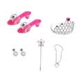 thumbnail image 2 of Juego de disfraces de princesa perfecl 7 piezas juguetes de rol para niñas rosado, 2 of 8