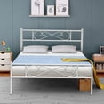 thumbnail image 2 of Lusimo Twin Bed Frame with Headboard and Footboard 12 inch Metal Platform Bed Frame No Box Spring Needed Twin Size Easy Assembly, White, 2 of 9