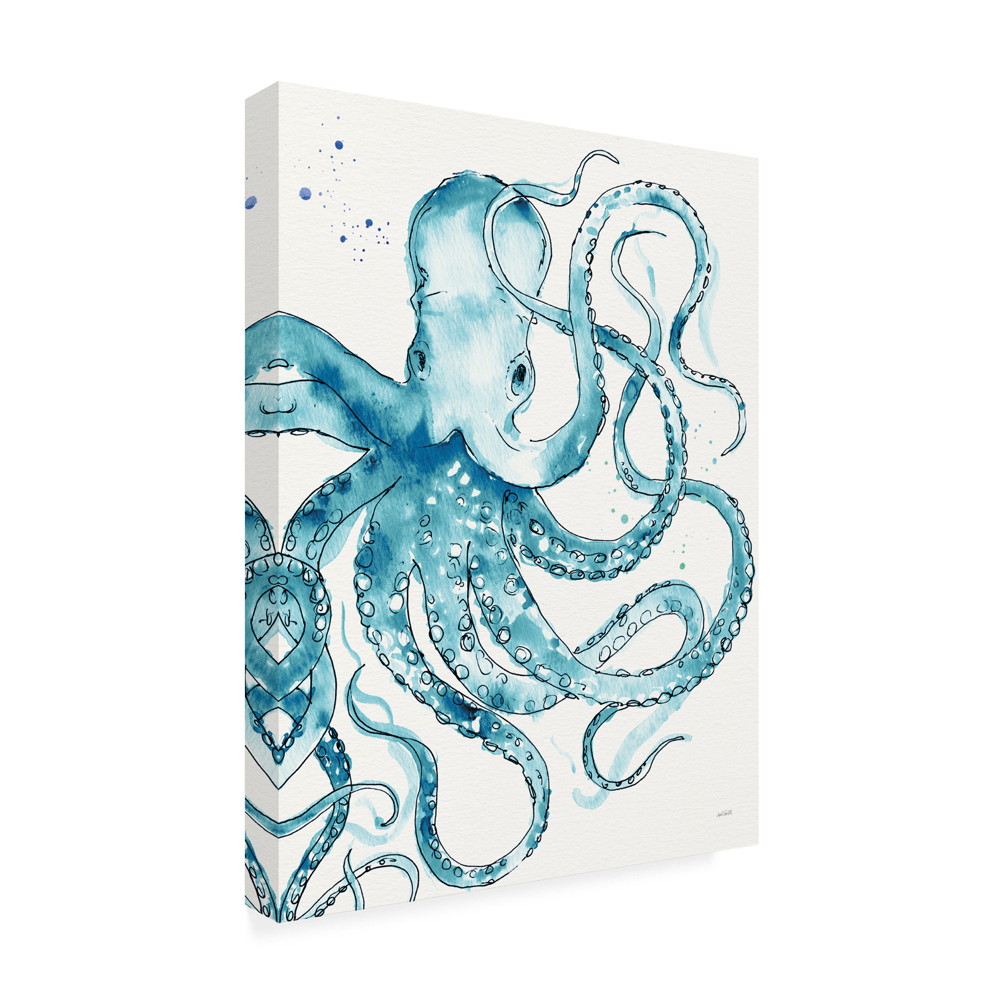 Trademark Fine Art 'Deep Sea VIII v2 Teal' Canvas Art by Anne Tavoletti
