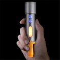 thumbnail image 1 of Linterna recargable USB, linterna LED con zoom y luz lateral COB, foco para exteriores., 1 of 5